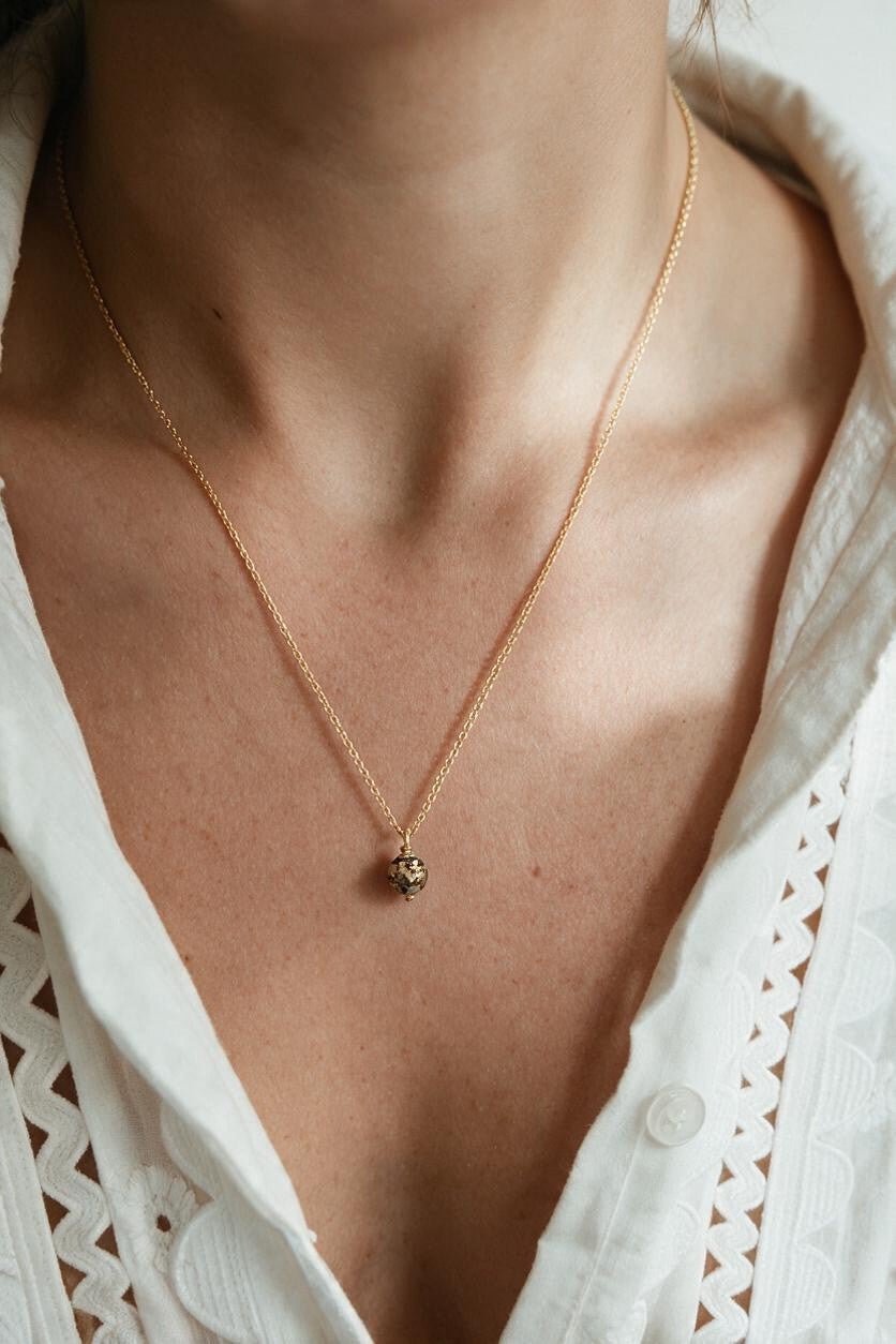 As ketting | met askraal | GOUD - GOLD FILLED - Kleine Zus