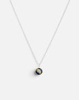 As ketting met as hanger | .925 STERLING ZILVER - MARINEBLAUW - Kleine Zus