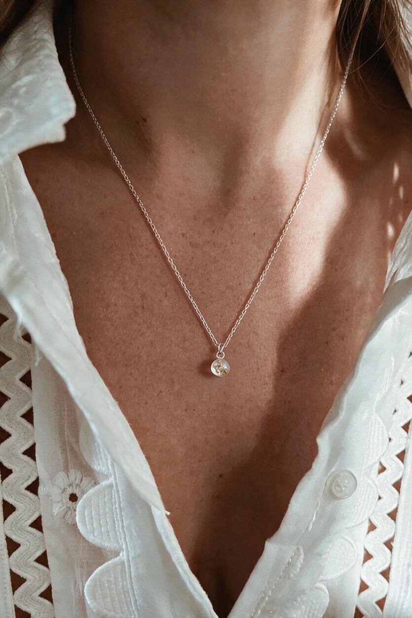 As ketting met as hanger | .925 STERLING ZILVER - WIT - Kleine Zus