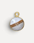 Haarlok hanger 14k gold filled goud  handgemaakt parelmoer