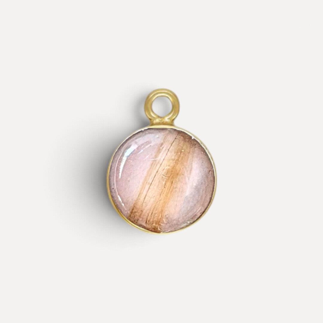 Haarlok hanger 14k gold filled goud handgemaakt roze