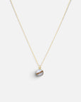 Haarlok ketting 14k gold filled goud met haarlok hanger handgemaakt parelmoer