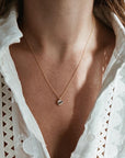 As ketting met hanger met as en haarlok | GOUD - GOLD FILLED - Kleine Zus