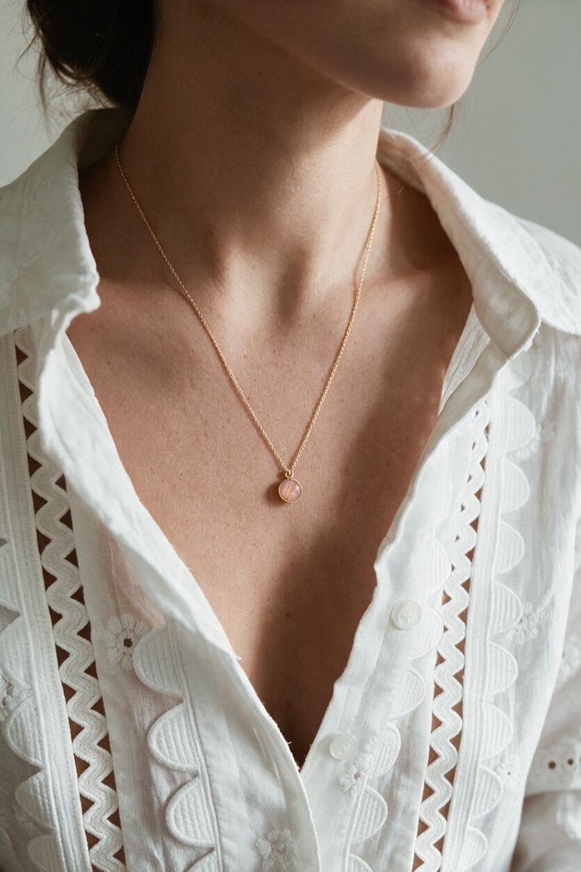 Haarlok ketting met haarlokhanger | GOUD - GOLD FILLED - ROZE - Kleine Zus