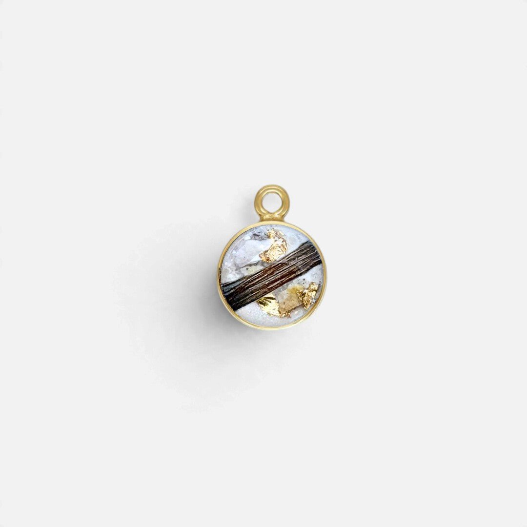 As ketting met hanger met as en haarlok | GOUD - GOLD FILLED - Kleine Zus