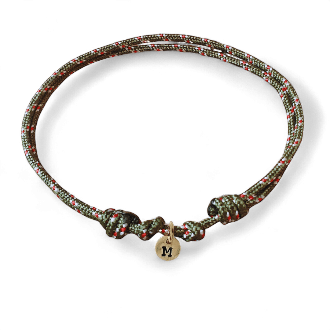 Koordarmband met letter of symbool | Heren | GOUD - GOLD FILLED - Kleine Zus