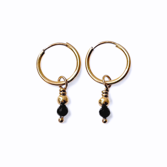 Gouden damesoorbellen met edelsteen naar keuze